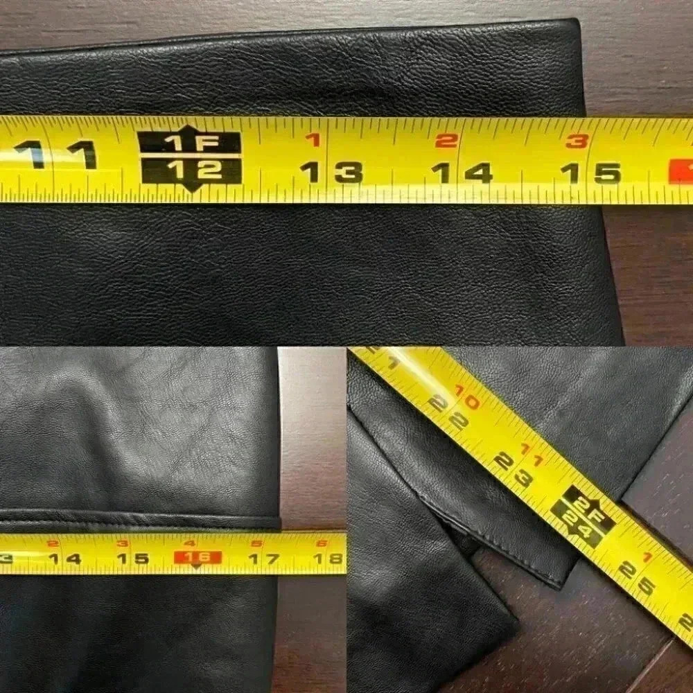 Reitman’s Black Faux Leather Pencil Skirt High Waisted Size 4 - Picture 14 of 16